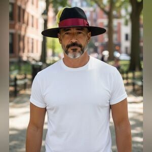 Bullhide Men’s Cowboy Hat Size 56/7 Black Western Feather